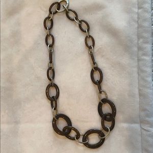 Ann Taylor brown resin necklace